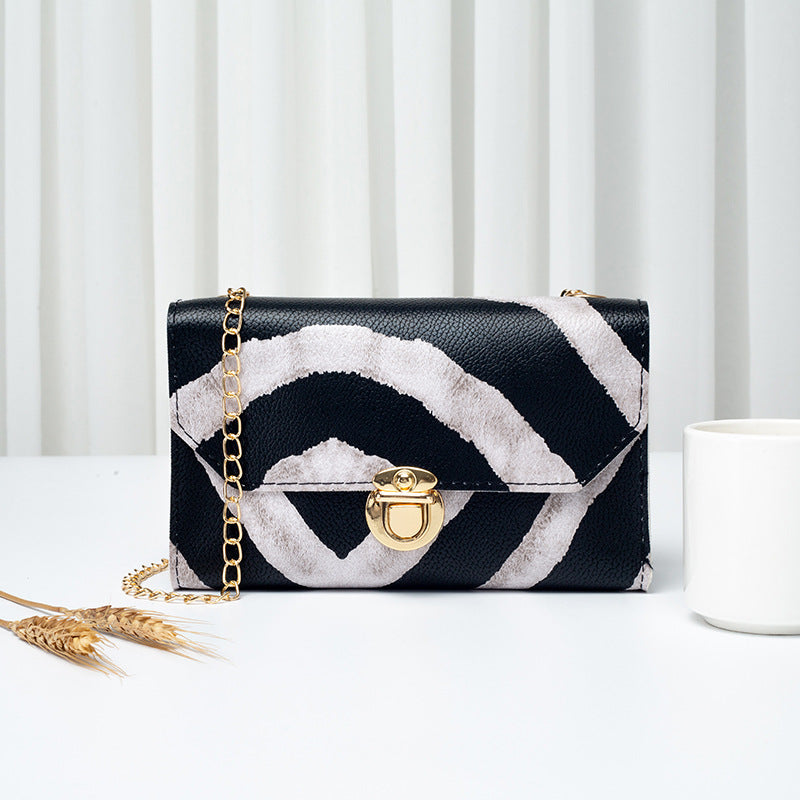 Wholesale PU Leopard Patterned Snake Patterned Small Square Bag Single Shoulder Crossbody Bag